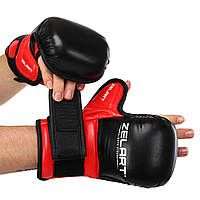 Перчатки для смешанных единоборств Zelart Fight Gear 4612 размер S Black-Red