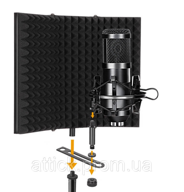 Акустический микрофонный экран Manchez 3P (3 панели, пластик) at - фото 2 - id-p2129656953