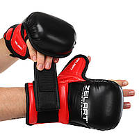 Перчатки для смешанных единоборств Zelart Fight Gear 4612 размер L Black-Red