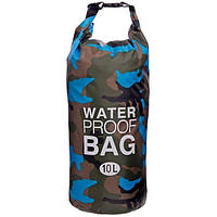 Гермомешок водонепроницаемый Waterproof Bag 10 л Синий Камуфляж (10602BC)