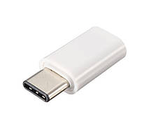 Перехідник USB3.1 Type-C --> Micro USB (OTG) білий (S0626)