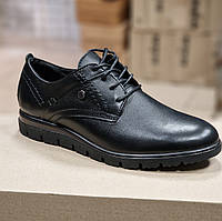 37-39рр!!! Мужские / подростковые кожаные черные туфли на шнурках!!! 36