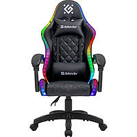 Крісло ігрове Defender Energy, Клас 4, 50мм, PU, RGB, чорне (64559)