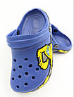 Шльопанці дитячі літні Jomix крокси для хлопчиків, з бульдозером, матеріал 100% EVA, сині, фото 2