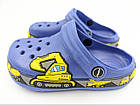 Шльопанці дитячі літні Jomix крокси для хлопчиків, з бульдозером, матеріал 100% EVA, сині, фото 4