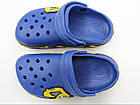 Шльопанці дитячі літні Jomix крокси для хлопчиків, з бульдозером, матеріал 100% EVA, сині, фото 3
