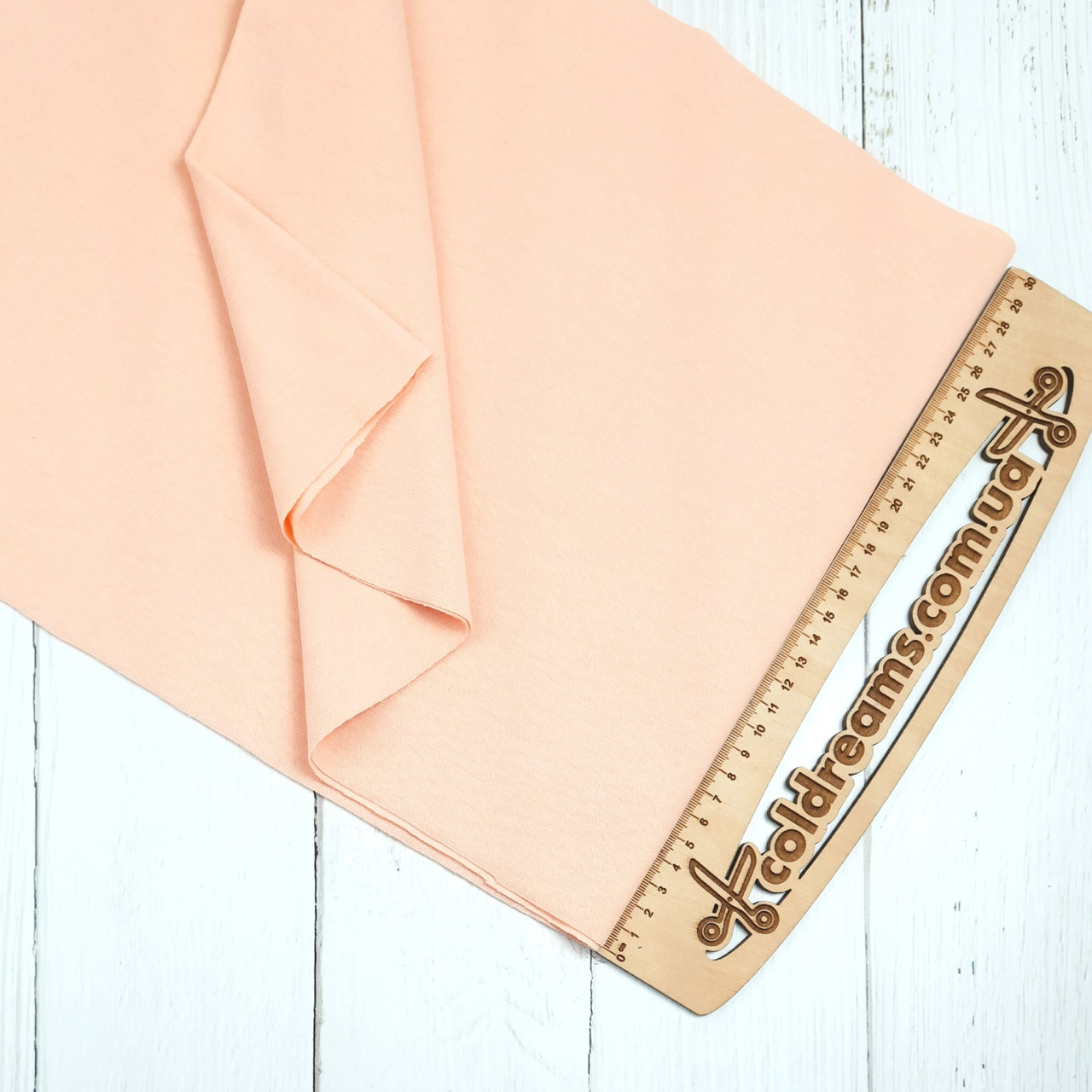 Трикотаж рібана Персик, ширина 150см