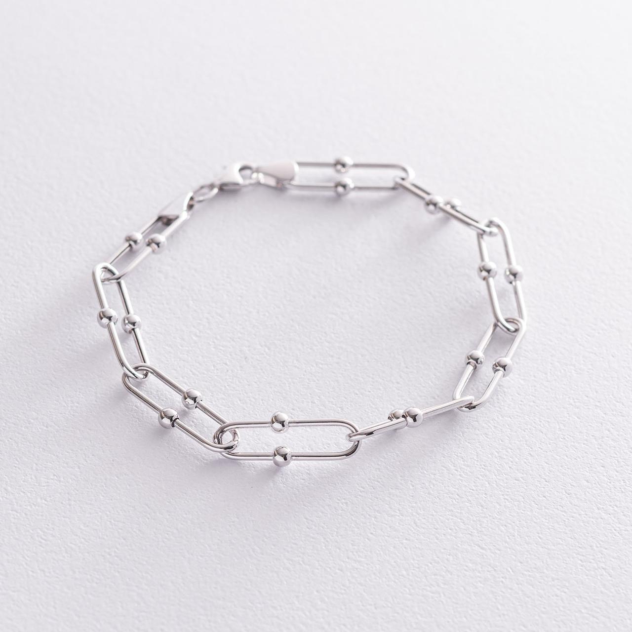 Браслет із білого золота без вставок Б04714, фото 1