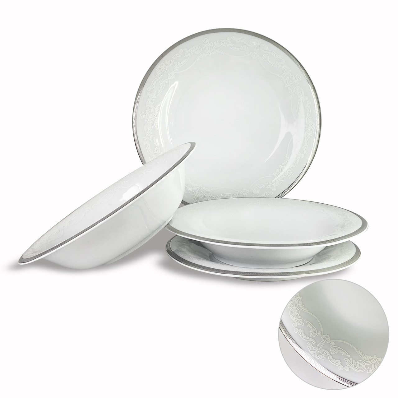 Набір столовий на 6 персон Bougucice Antonio Platin 6/19, фото 1