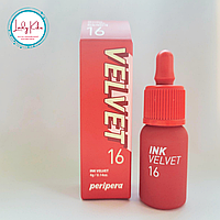 Матовий зволожуючий тінт-помада Peripera Ink The Velvet (AD) Color #16 heart Fuchsia Pink 4g