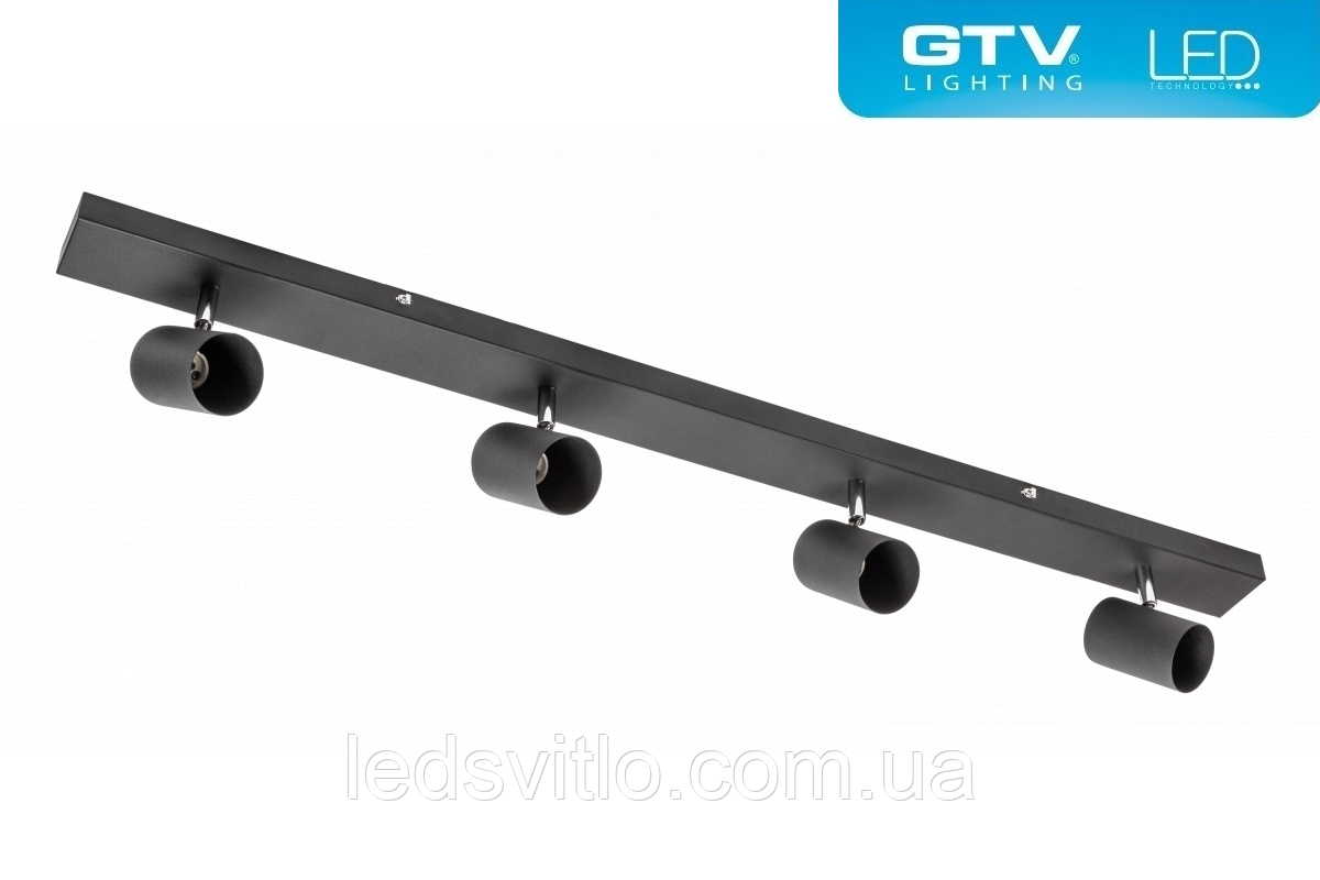 Світильник GTV VENETO під лампу GU10 max.4x20W 900мм IP20 Накладний чорний