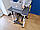 Столик для ноутбука на коліщатках з регулюванням висоти, 60х40см, Сірий на білому каркасі, фото 4
