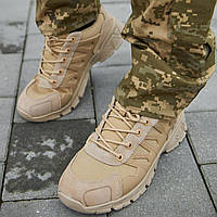 Военные летние тактические кроссовки Magnum Desert Песочный (41 - 46р) Oxford +замша Армейская обувь EKIP