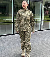 Жіноча військова форма статутна піксель ММ-14 (42 - 52р) ріп стоп Тактичний костюм жіночий польовий EKIP