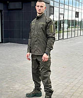 Мужская тактическая армейская форма олива (44 - 60р) рип стоп Военный армейский костюм полевой для НГУ EKIP