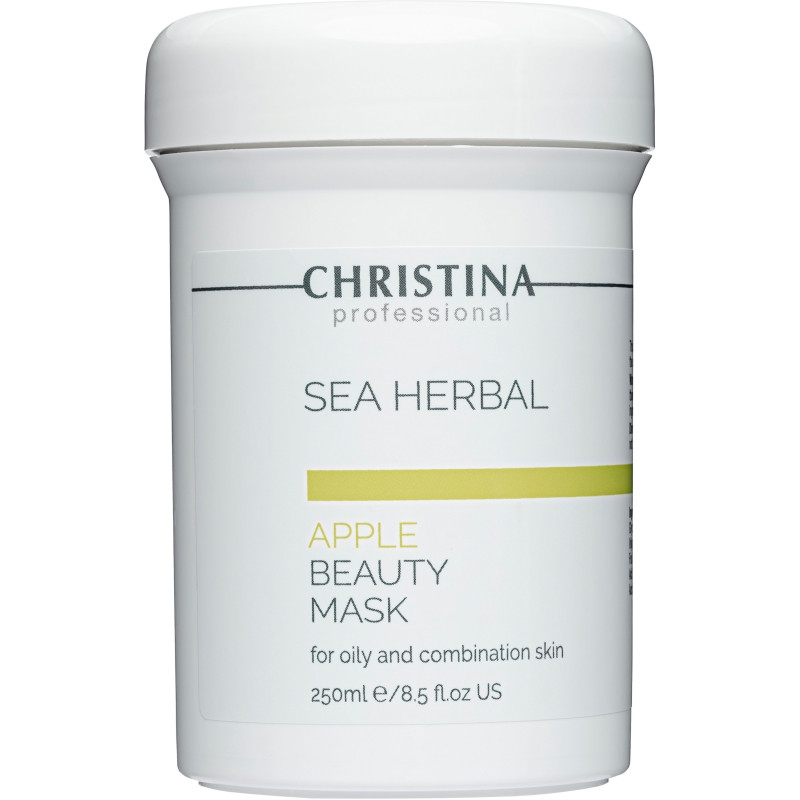 Яблучна маска для жирної та комбінованої шкіри Christina Sea Herbal Beauty Mask Green Apple 250 мл
