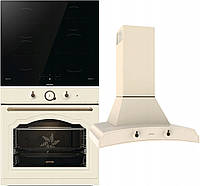 НАБІР ПОБУТОВИЙ РЕТРО GORENJE BOS67372CLI + GI6401BSC +DK63MCLI Classico Cream