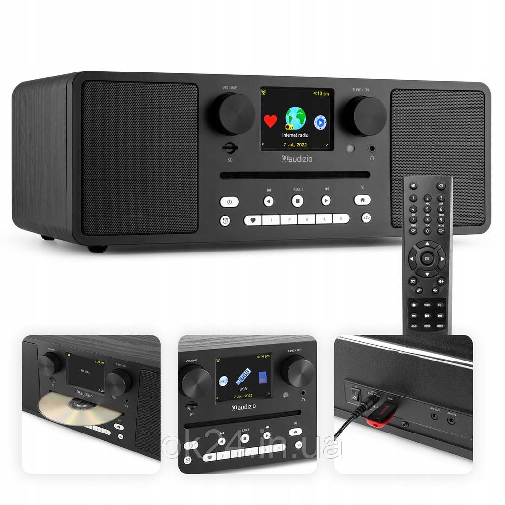 Цифровий стерео CD/DAB+/FM BT WIFI USB-плеєр
