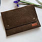 Універсальний чохол з фетру для планшета / ноутбука Kozhukh 9" - 13" Big Brown Long (350*250 mm), фото 4