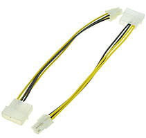 Кабель живлення для процесора Molex M - 4 pin F, 0.2м (S0719)