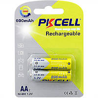 Акумулятор AA 600mAh, 1.2V Ni-MH, rechargeable battery, PKCELL, 2pcs/card (AA600-2B)