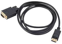 Кабель DisplayPort M - VGA M, 1.8м чорний (S0199)