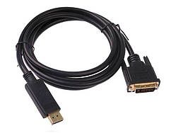 Кабель DisplayPort M - DVI-D 25 M, 1.8 м, чорний