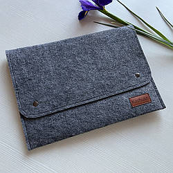 Універсальний чохол з фетру для планшета / ноутбука Kozhukh 9" - 13" Big Gray Long (350*250 mm)