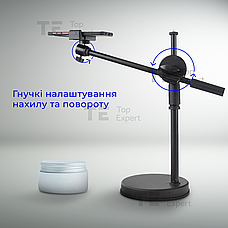 Штатив журавель 60 см із тримачем для телефона, фотоапарата, камери. Штатив для предметного знімання, фото 4