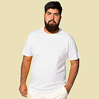 Мужская футболка JHK, Regular, белая, размер 3XL, хлопок, круглый вырез