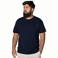 Мужская футболка JHK, Regular, темно-синяя, размер 3XL, хлопок, круглый вырез