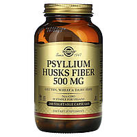 Подорожник Psyllium Husks Fiber Solgar клетчатка шелухи 500 мг 200 вегетарианских капсул OS, код: 7701397