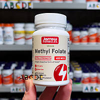 Jarrow Formulas Methyl Folate, фолієва кислота метилфолат 400 мкг, 60 веганських капсул