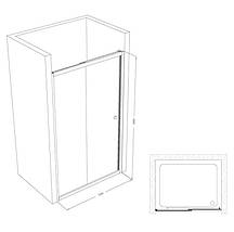 Душові двері Shower SATURN STN-782-6 190х120 см розсувні хром матове скло, фото 4