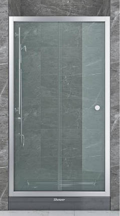 Душові двері Shower SATURN STN-783-6 190х130 см розсувні матове скло, фото 1
