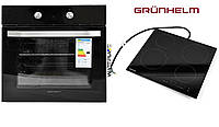 Комплект техніки кухонний Grunhelm: Духова шафа електрична GDV 829 LB + Індукційна варильна поверхня GPI 823 B