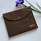 Універсальний чохол з фетру для планшета / ноутбука Kozhukh 7" - 11" Little Brown (300*245 mm), фото 3