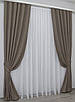 Комплект штор (2шт. 1,5х2,85м.) мікровелюр, колекція "SPARTA". Колір какао. Код 1035ш 30-825, фото 3