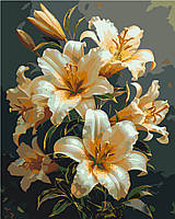 Яркие лилии с красками металлик. Цветы 40*50 см Картина по номерам Оригами LW3303