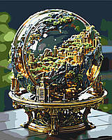 Земной шар. Абстракция 40*50 см Картина по номерам Оригами LW3298