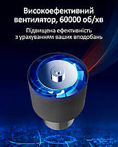 Термофен Quick TR1 Smart / портативний / OLED / 55 л/хв / 100 - 550°C / 3 насадки / 1000W, фото 3