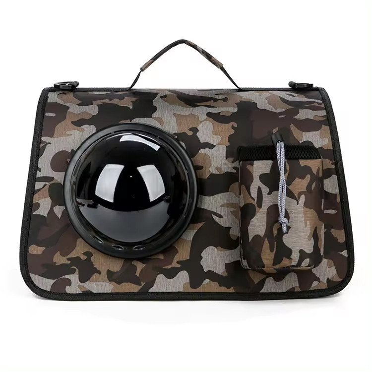 Сумка переноска для кішок та гризунів з ілюмінатором CosmoPet 43х24х28 см CP-14 Camo, фото 1