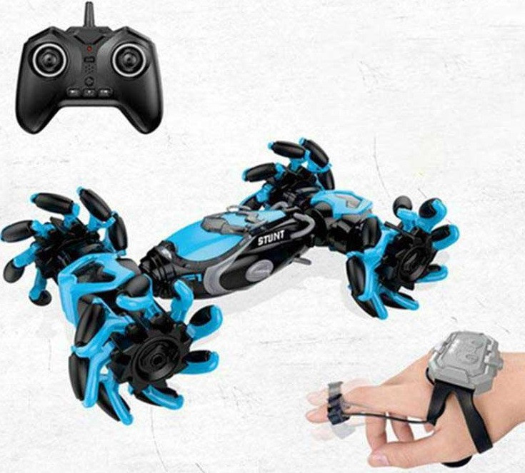 Машинка-перевертень Racing STUNT 666-809BA пульт + пульт на руку, фото 1