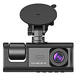 Відеореєстратор автомобільний USB нічний режим 3 камери мікрофон екран microSD G сенсор APPIX С1, фото 4