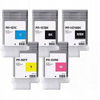 5X PFI107 CMYK INK для Canon IPF770 IPF780 IPF785