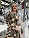 Жовте плаття вільного крою з фланелі в карту, фото 3