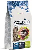 Полнорационный сухой корм Exclusion Cat Adult Chicken с мясом курицы для взрослых кошек всех пород 1.5 кг