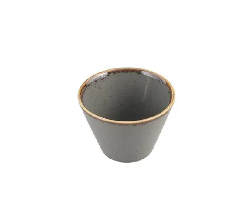 Салатник-соусник конусний Dark Grey порцеляновий глибокий Porland 47 мл 6 см 368206/DG