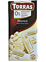 Шоколад Torras Blanco White Chocolate без цукру 75г