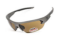 Защитные очки Venture Gear Tactical Semtex 2.0 Gun Metal (bronze) Anti-Fog, коричневые в оправе цвета "тёмный
